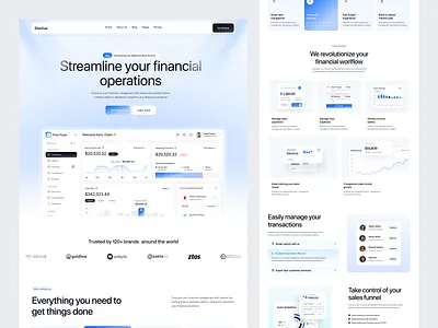 Startive - SaaS Website Design custom saas landing page custom saas website finance finance landing page finance landing page design finance website finance website design fintech oripio product design saas saas landing saas landing page saas landing page design saas product saas ui design saas website saas website design web design