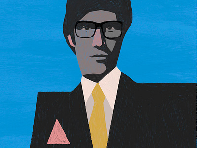 Yves Saint Laurent billy clark digital fashion folioart geometric illustration man portrait