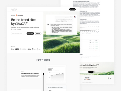 The Prompting Company - Help products get mentioned in ChatGPT ai platform ai website artificial intellegence chatgpt framer homepage landing page open ai saas startup ui ui design uidesign uiux user interface web design webflow website ycombinator