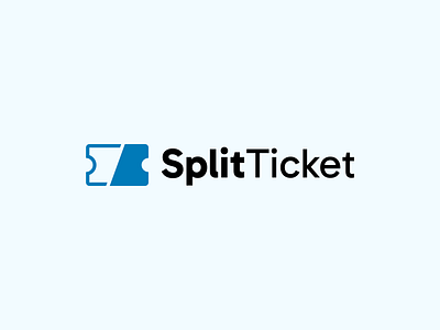 SplitTicket logo for Southeastern black blue feature graphic design icon logo split ticket
