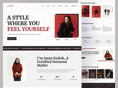 👗 Fashion Stylist Website Design — Minimal & Premium UI/UX branding design clean design design elegant design fashion design fashion stylist fashion website female website landing page landingpage minimal web modern ui personal stylist portfolio web design premium website stylist website ui ux uxui web ui