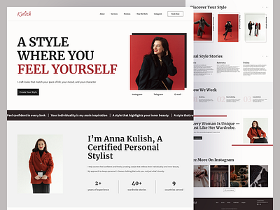👗 Fashion Stylist Website Design — Minimal & Premium UI/UX branding design clean design design elegant design fashion design fashion stylist fashion website female website landing page landingpage minimal web modern ui personal stylist portfolio web design premium website stylist website ui ux uxui web ui