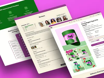 Feel PDP Concept design icons ui web website