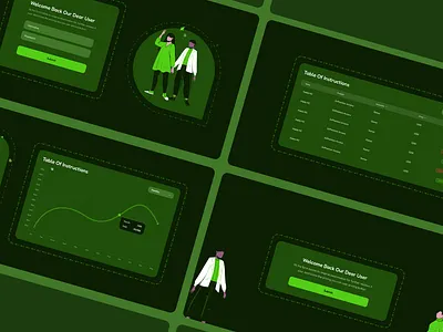 UI Component Design 02 black dark dark mode design elevation graphic design green ui user exprience user interface ux web web design