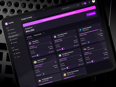 Nestify - Fintech Dashboard branding dashboard dashboardweb design finance fintech modern ui ui design uiux user research website