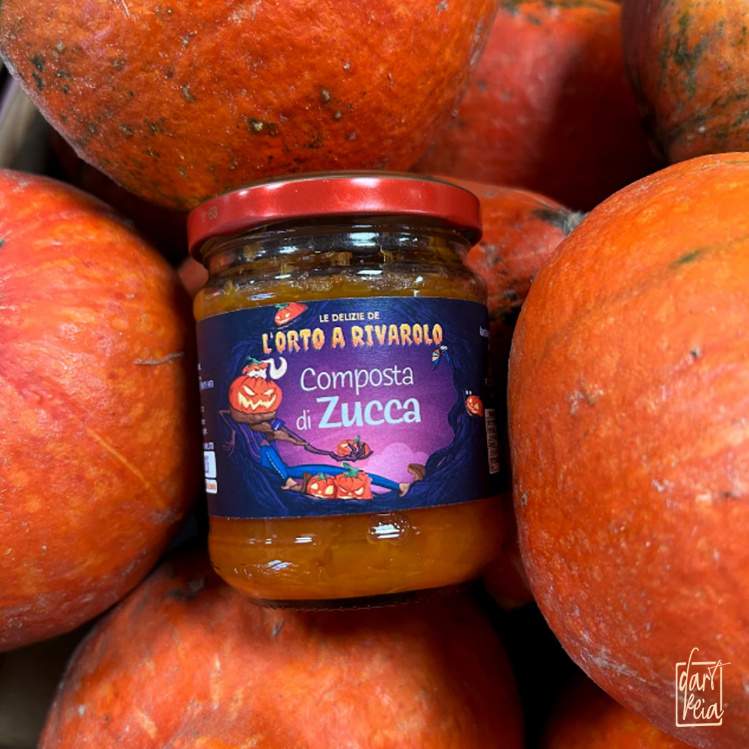 "Composta di Zucca (Pumpkin Jam) label adobe illustrator digital art digital illustration graphic design halloween label label design pumpkin vector design vector illustration