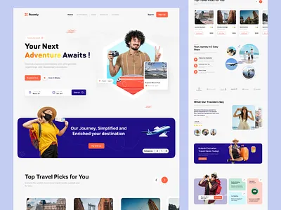 Travelling Website UI/UX Design adventure website booking web design booking website dubai tourism figma to webflow florida tour hotelbooking miami tourism tourism apps tourism mobile apps tourism website travel booking travelbooking traveller travelling website travels website travelui website banner website mockup website ui ux design