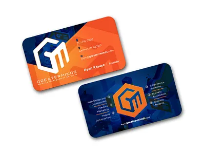 Web Developer Business Card Design branding business card card clean corporate creative design graphic design it logo loud modern orange print professional software web web developer