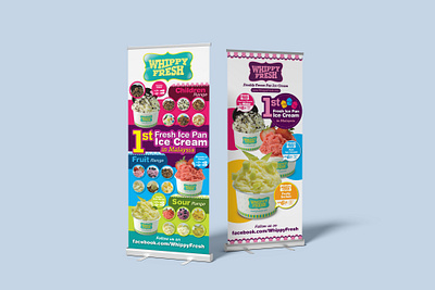 Ice-Cream Banner Design banner billboard clean cool creative design event fun graphic design ice cream kids modern playful print professional roll up vibrant
