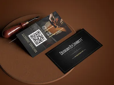 Leather-style Business Card Design branding business clean corporate creative customize design elegant graphic graphic design leather modern print professional stylish textures web
