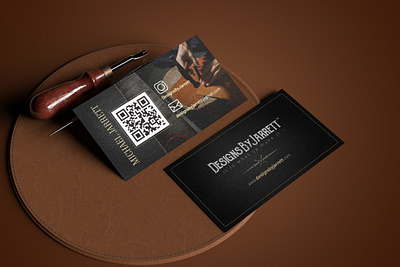Leather-style Business Card Design branding business clean corporate creative customize design elegant graphic graphic design leather modern print professional stylish textures web