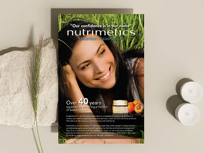 Cosmetic Product Ad Design adertisement aesthetic branding clean cosmetic cream creative design graphic design magazine ad modern nature print professional skincare women