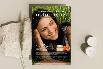 Cosmetic Product Ad Design adertisement aesthetic branding clean cosmetic cream creative design graphic design magazine ad modern nature print professional skincare women