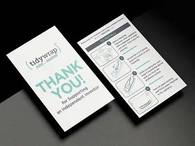 tidywrap Thank You Card Design branding card clean creative design guige insert instruciton loyalty manual marketing minimal modern print professional simple thank you user