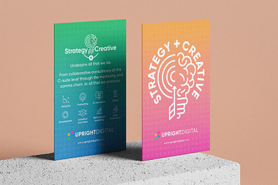 Upright Digital Promo Card branding brochure card clean creative design energetic flyer icons leaflet marketing modern postcard print professional promotion sell sheet vibrant web young