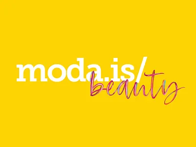 moda.is/beauty branding graphic design logo