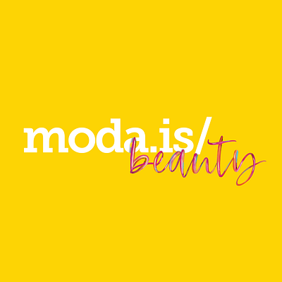 moda.is/beauty branding graphic design logo