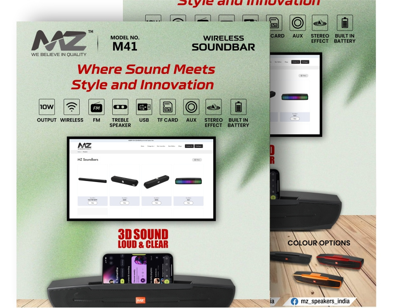 MZ M41 Wireless Soundbar | Social Media Design ads design branding creative poster graphic design graphic designer marketing modern design poster design
