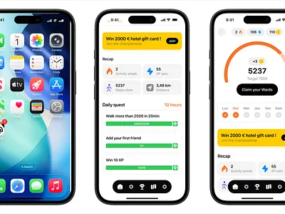Mobile App app health walk walking