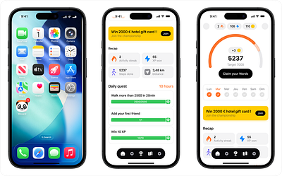 Mobile App app health walk walking