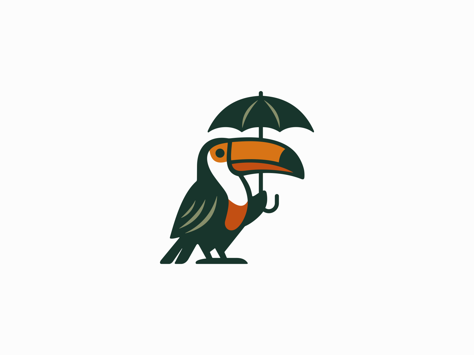 Example of Toucan With Umbrella Logo