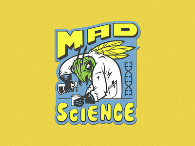 Mad Science 2 cartoon character comic design lab laboratory lettering logo mascot science scientist urban