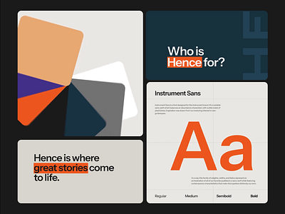 Hence — Visual Foundation brand branding color scheme colors creatives hence platform typography visual identity website