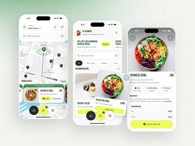 Food Delivery & Ordering App - UI/UX Concept app design delivery app food app food delivery food recipe interface minimal tracking app ui ux