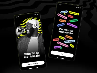 Discover Beats — Music Streaming App dark visuals design figma illustration interaction design music app redesign ui ui design user research visual design wireframing
