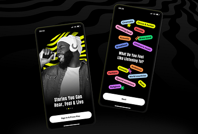 Discover Beats — Music Streaming App dark visuals design figma illustration interaction design music app redesign ui ui design user research visual design wireframing