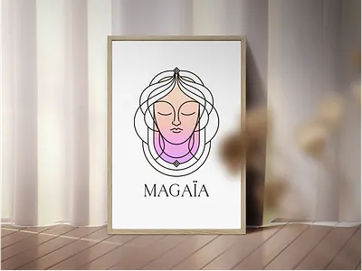Magaia Logo Design brand brand design brand designer brand identity branding clean logo divine fashion godess lady logo logo design logo designer logo mark minimal logo pink typography visual identity