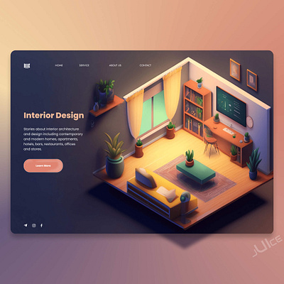 Interior Design Website concept design figma illustration interface interior isometria ui uidesign ux