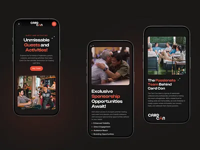 CardCon Mobile: Guests, Sponsors, Team branding design illustration landing page landing page design ui ui design ux ux design web design