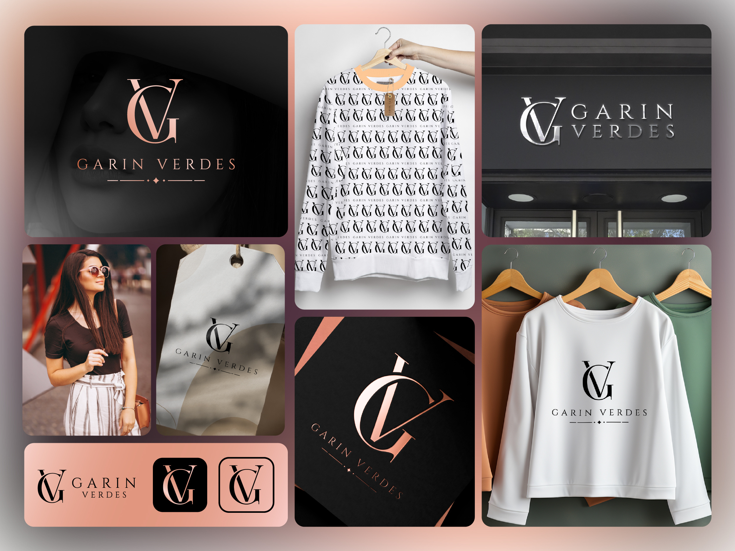 Example of Luxury Minimalist Monogram Logo Design