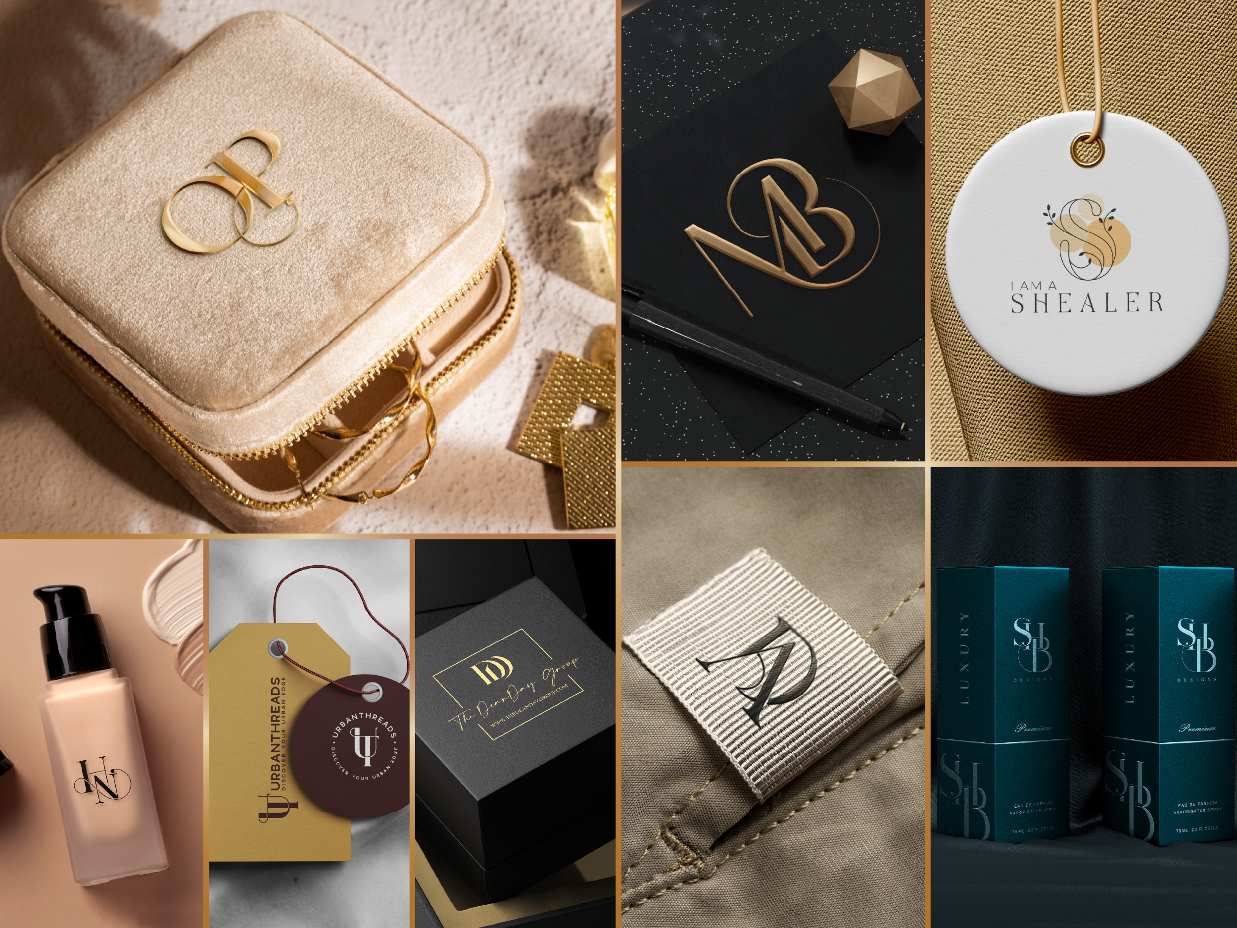 Example of Luxury Minimalist Monogram Logo Design