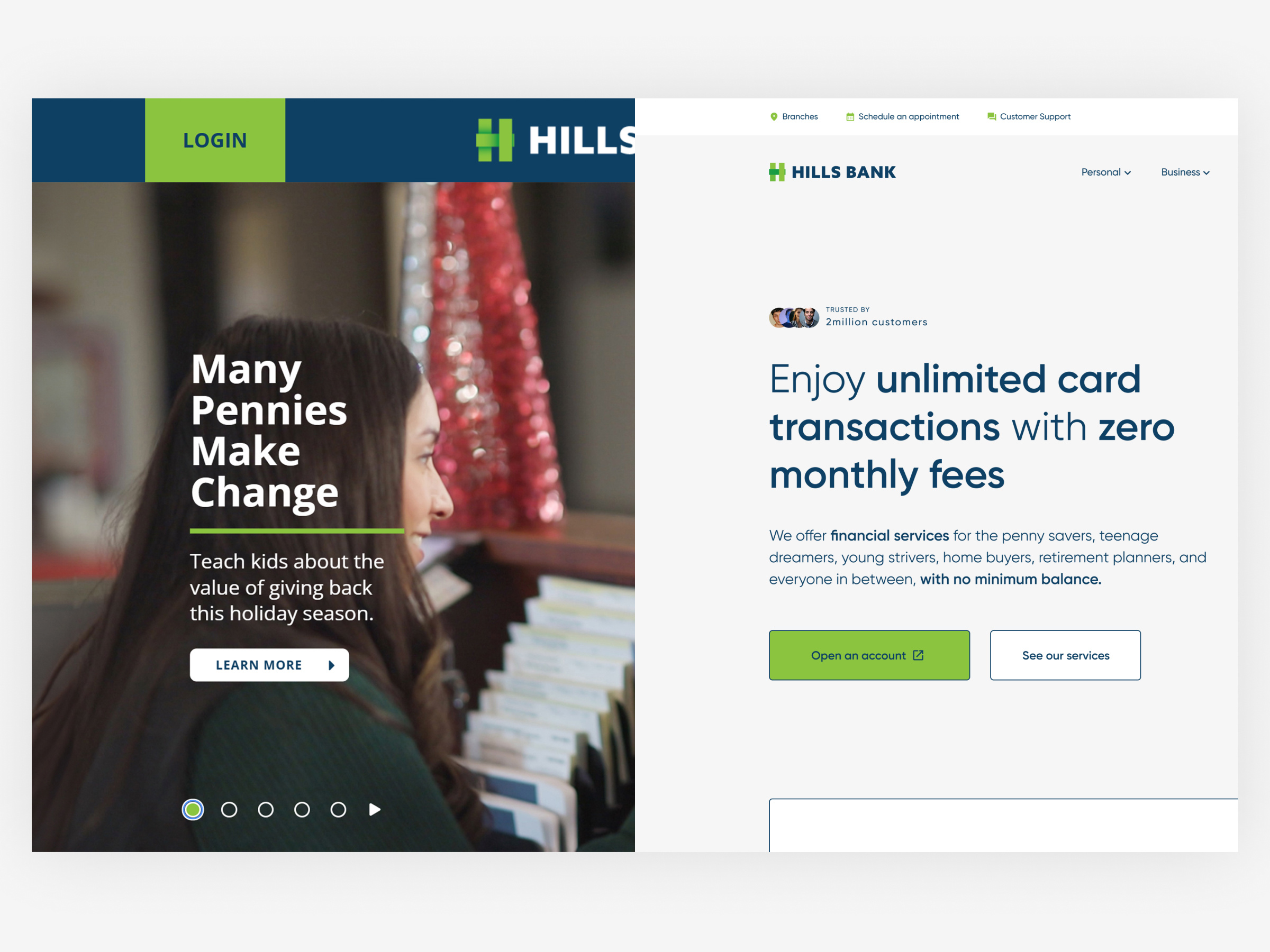 From The Web #1 account after banking before credit card fees redesign roast transaction web