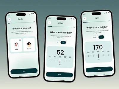 Fitness App Onboarding app design app ui app ui design body measurement app ui fitness fitness app fitness app onboarding fitness center health app health app onboarding health care ios app design mobile app mobile application mobile design onbaording screen onboarding user onboarding flow welcome screen