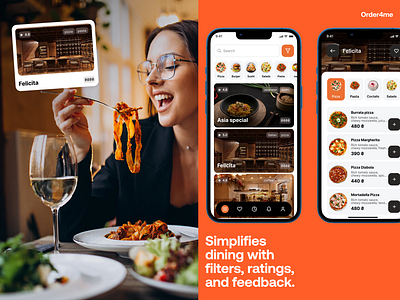 Restaurant Booking App (Order4Me) booking booking app branding catering app figma filter search food app food delivery menu mobile app mobile navigation mobile ui ordering payment rating ui restaurant app table booking ui ux webapp