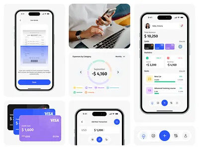 💰 Flow App – Smart Expense Tracker UI branding budget app clean ui dashboard expense app figma finance app fintech fintech design illustration interaction design mobile mobile app modern ui print product design typography ui ux web design