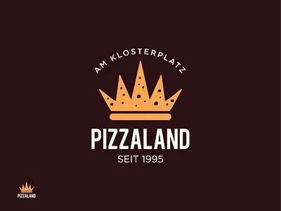 Pizzaland Logo Design branding cheese crust delicious delivery dough food food delivery fresh hot italian logo logodesign logodesigner mark mozzarella pizza restaurant slice symbol