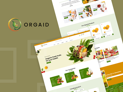 🥗 ORGAID – Organic E-commerce Web Design animation branding design graphic design illustration logo motion graphics ui ux vector