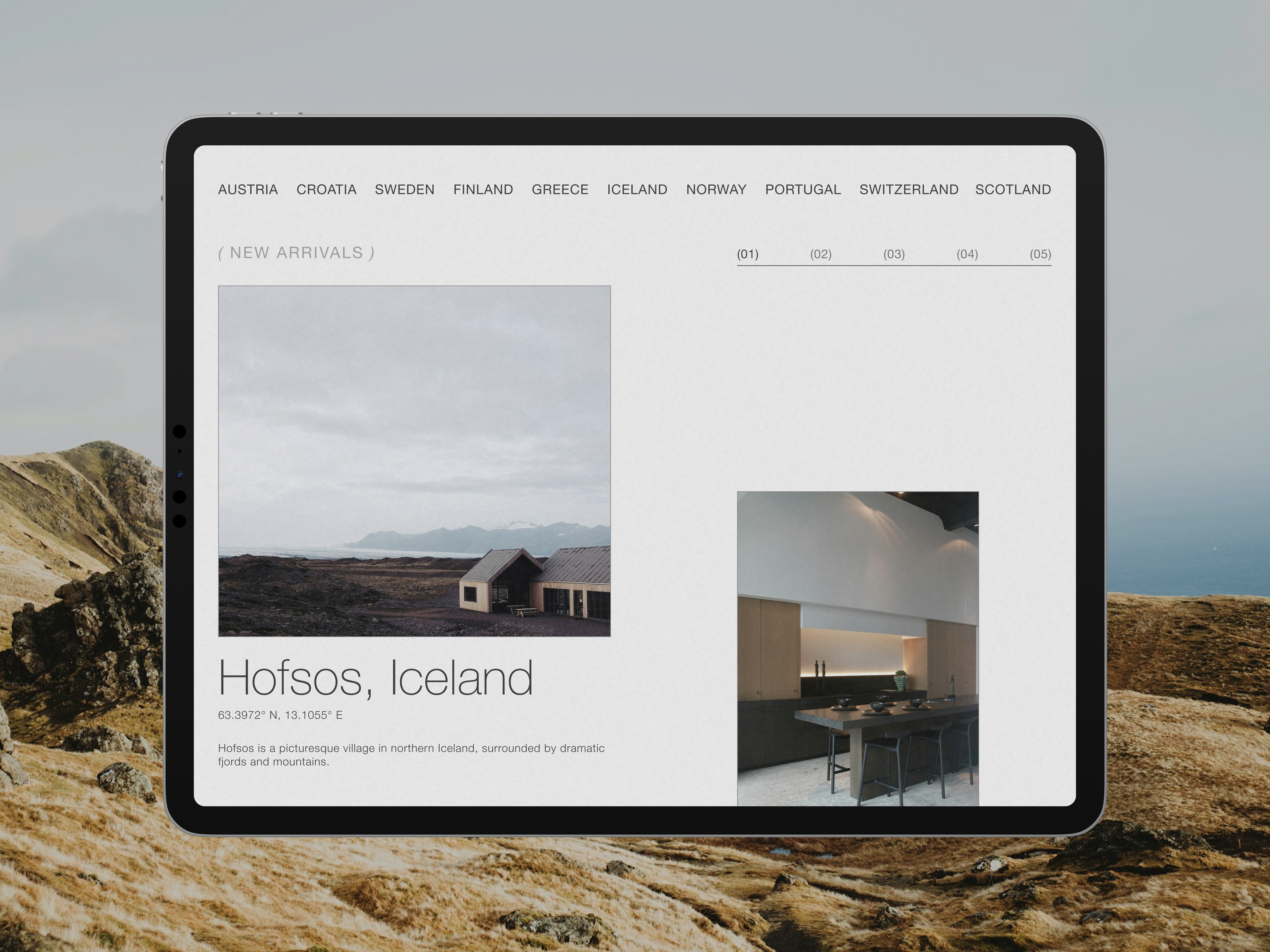Tour Catalog for Solace | Travel Agency agency catalog homepage tour travel ui user experience user interface ux uxui web webdesign website