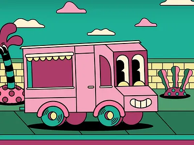 Yeye Weller Bus Animation animation bucle character animation character design illustration motion