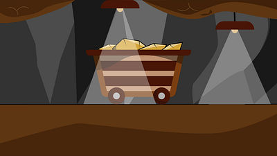 Mining Cart Animation 2d animation animation background animation graphic design illustration mining cart motion graphics