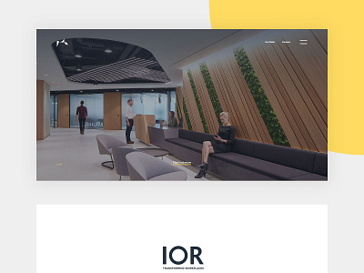 IOR Group ambient brand exploration branding chairs design desks graphic design illustration interior office ui web design website wood workplace workspace yellow