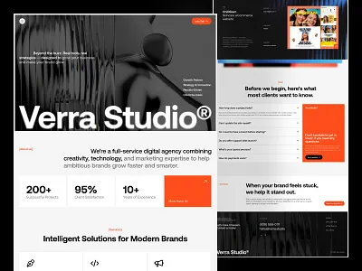 Verra Studio - Digital Agency Website agency agency landing page agency website agencywebsite creativeagency dark ui design agency digital agency digital marketing digital marketing services digital website landing landing page marketing website minimaldesign seative ui uiux design web design website