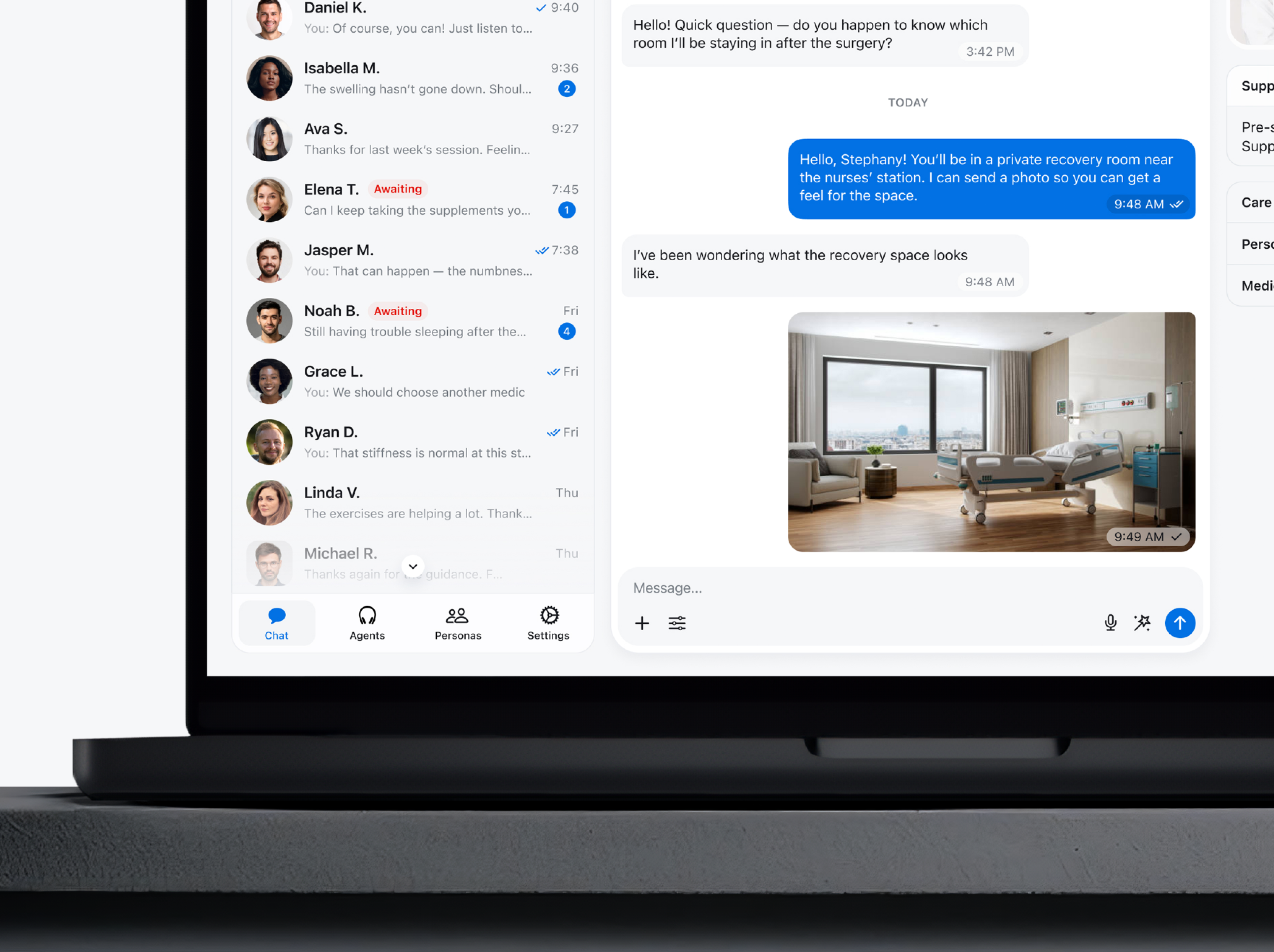 How Our Redesign and AI Boosted User Retention in Digital Health agent dashboard ai chat ui ai healthcare assistant ai patient communication chat assistant chatbot ui digital health redesign doctor messaging platform health redesign health redesign application healthcare app healthcare communication healthcare ux healthtech ui medical chat patient care app redesign response suggestions secure patient messaging telemedicine ui