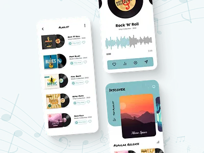 Music player mobile app design android app app design application audio book ios mobile app design mp3 music app music player music streaming nftmusic player ui playlist populer design rock streaming trending ui ux