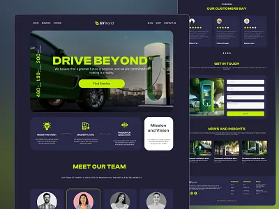 EVWorld – Modern Electric Mobility Website dark ui dribble best shot electric vehicle ev charging web ev web design future mobility netro netrosystems responsive design tech design trending design trending web design uiux web design web ui website design