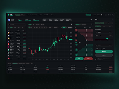 Crypto Trading Dashboard ai trading blockchain charts crypto crypto app crypto dashboard crypto trading crypto ui dark theme dashboard exchange exchange ui fintech mini app trading trading ai trading app trading platform trading ui web3
